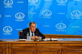 RUSSIA-MOSCOW-FM-ANNUAL PRESS CONFERENCE