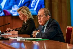 RUSSIA-MOSCOW-FM-ANNUAL PRESS CONFERENCE