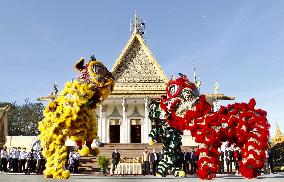 CAMBODIA-PHNOM PENH-CHINESE LUNAR NEW YEAR-LION DANCE