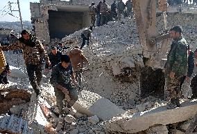 SYRIA-ALEPPO-COLLAPSED BUILDING