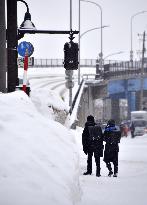 Snow scene in Japan