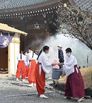 Fire drill at Nara shrine