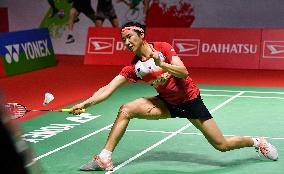 (SP)INDONESIA-JAKARTA-BADMINTON-INDONESIA MASTERS 2023-WOMEN'S SINGLES-SECOND ROUND