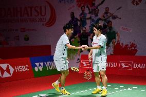 (SP)INDONESIA-JAKARTA-BADMINTON-INDONESIA MASTERS 2023-MEN'S DOUBLES-SECOND ROUND