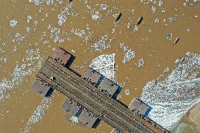 CHINA-SHANDONG-YELLOW RIVER-ICE JAM (CN)