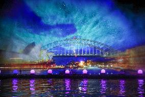 AUSTRALIA-CANBERRA-WATER-SCREEN-LIGHT PROJECTION
