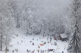 CROATIA-ZAGREB-SNOW