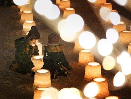 Local-made snow lanterns in Sapporo
