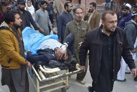 PAKISTAN-PESHAWAR-BLAST-INJURED