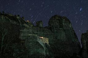 GREECE-METEORA-STARRY NIGHT