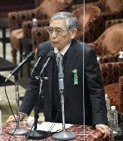BOJ chief Kuroda at parliament