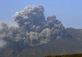 Sakurajima volcano in southwestern Japan erupts