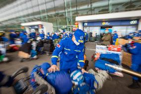 CHINA-HUBEI-WUHAN-RESCUE TEAM-TÜRKIYE-EARTHQUAKE (CN)