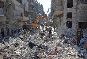 SYRIA-ALEPPO-EARTHQUAKES-RESCUE