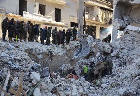 SYRIA-ALEPPO-EARTHQUAKES-RESCUE