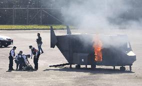 Japan-U.S. joint anti-disaster drill in Okinawa