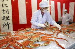 Snow crabs for Japanese imperial family