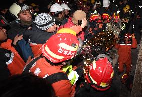 TÜRKIYE-HATAY-EARTHQUAKES-CHINESE RESCUE TEAM-WOMAN SURVIVOR-RESCUE