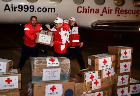 SYRIA-DAMASCUS-CHINA RED CROSS SOCIETY-MEDICAL SUPPLIES-EARTHQUAKE