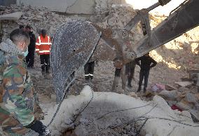 SYRIA-EARTHQUAKE-RESCUE