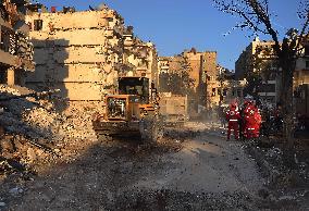 SYRIA-EARTHQUAKE-RESCUE