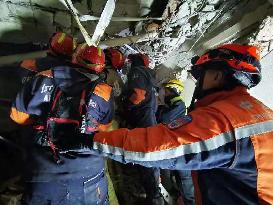 TÜRKIYE-HATAY-EARTHQUAKES-WOMAN SURVIVOR-RESCUE