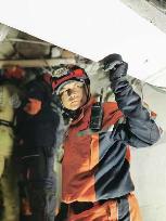 TÜRKIYE-HATAY-EARTHQUAKES-WOMAN SURVIVOR-RESCUE