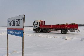 CHINA-HEIHE-TRIAL RUN OF VEHICLES(CN)