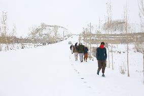 AFGHANISTAN-BAMYAN-SNOWFALL