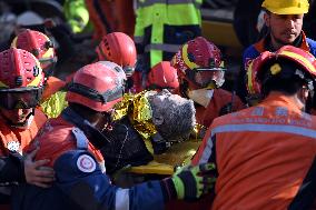 TÜRKIYE-ANTAKYA-EARTHQUAKES-SURVIVOR-RESCUE