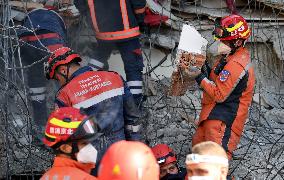 TÜRKIYE-ANTAKYA-EARTHQUAKES-SURVIVOR-RESCUE