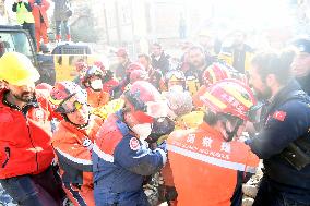 TÜRKIYE-ANTAKYA-EARTHQUAKES-SURVIVOR-RESCUE