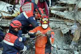 TÜRKIYE-ANTAKYA-EARTHQUAKES-SURVIVOR-RESCUE