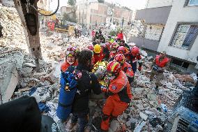 TÜRKIYE-ANTAKYA-EARTHQUAKES-SURVIVOR-RESCUE