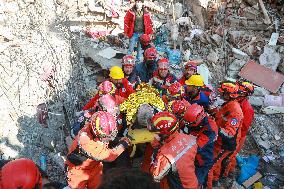 TÜRKIYE-ANTAKYA-EARTHQUAKES-SURVIVOR-RESCUE