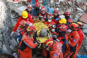 TÜRKIYE-ANTAKYA-EARTHQUAKES-SURVIVOR-RESCUE