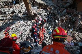 TÜRKIYE-ANTAKYA-EARTHQUAKES-SURVIVOR-RESCUE