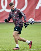 (SP)GERMANY-MUNICH-FOOTBALL-UEFA CHAMPIONS LEAGUE-BAYERN MUNICH-TRAINING SESSION