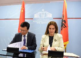 ALBANIA-TIRANA-CHINA-TOURISM MOU