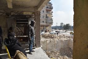 SYRIA-ALEPPO-EARTHQUAKE-SURVIVOR