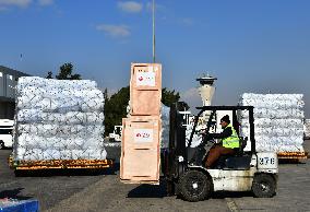 SYRIA-DAMASCUS-CHINA-HUMANITARIAN AID-ARRIVAL