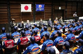 Japanese disaster relief unit returns from Turkey