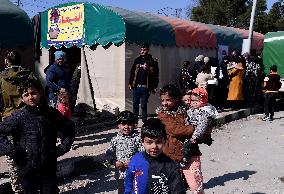 SYRIA-ALEPPO-EARTHQUAKE-DISPLACED CHILDREN