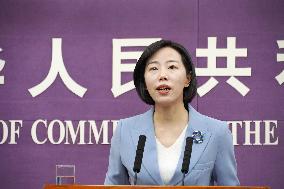 China commerce ministry spokeswoman Shu