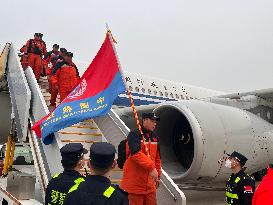 CHINA-BEIJING-TÜRKIYE-EARTHQUAKES-RESCUE TEAMS-RETURN (CN)