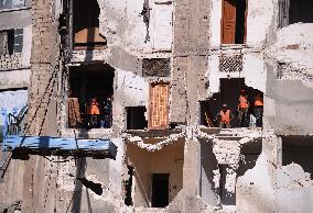 SYRIA-HAMA-EARTHQUAKE-DAMAGED HOUSE