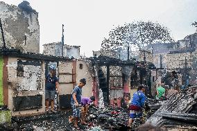 PHILIPPINES-QUEZON-FIRE-AFTERMATH