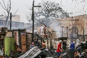 PHILIPPINES-QUEZON-FIRE-AFTERMATH