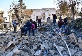 SYRIA-DAMASCUS-ISRAELI ATTACK-HISTORIC CITADEL-DAMAGE