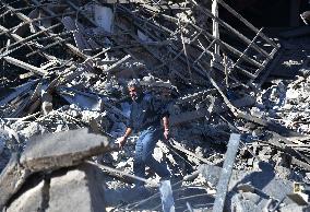 SYRIA-DAMASCUS-ISRAELI ATTACK-HISTORIC CITADEL-DAMAGE